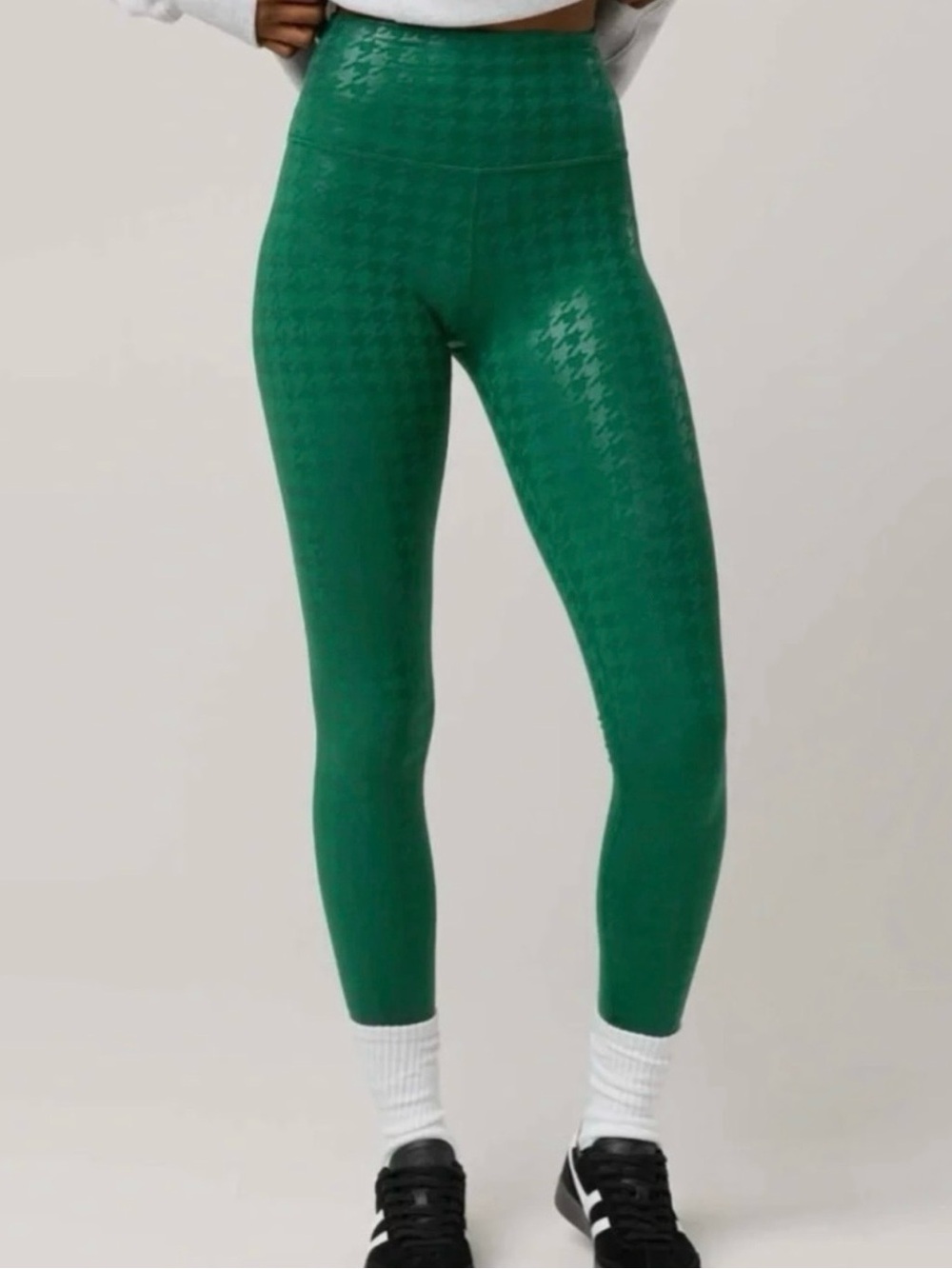 NWT OFFLINE by Aerie The Hugger Hi Rise Houndstooth
Leggings Green S